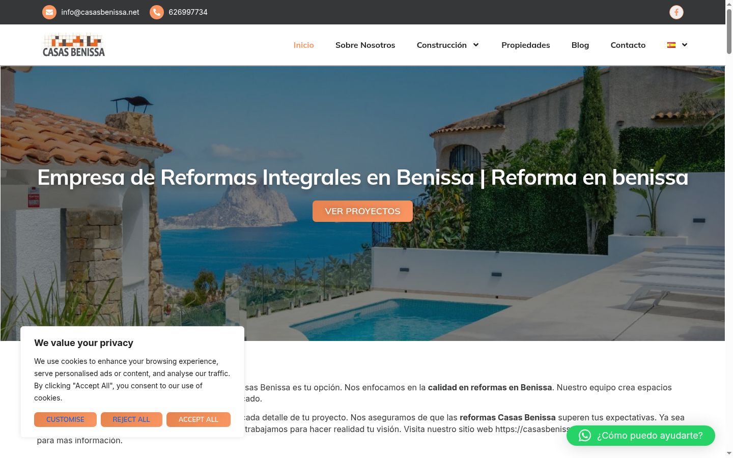 Screenshot del banner di consenso mostrato prima di qualsiasi interazione