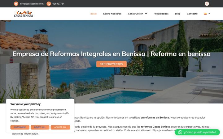 Screenshot of casasbenissa.net