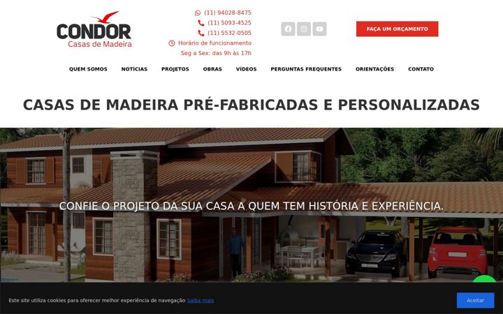 Ekrano kopija casascondor.com.br