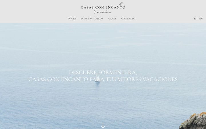 Screenshot of casasconencantoformentera.com