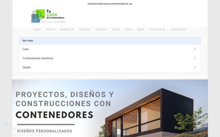 Screenshot of casascontenedores.es