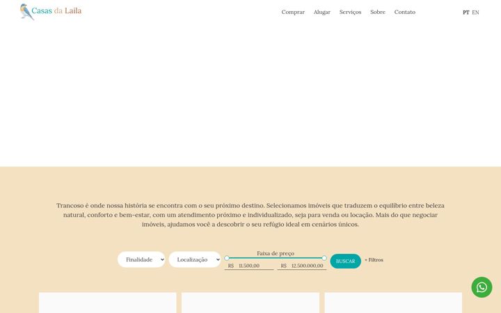 Ekrano kopija casasdalaila.com.br