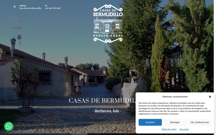 Screenshot of casasdebermudillo.com