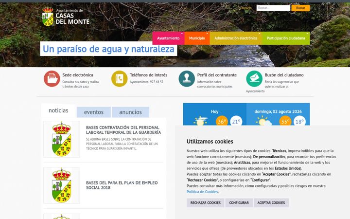 Screenshot of casasdelmonte.es