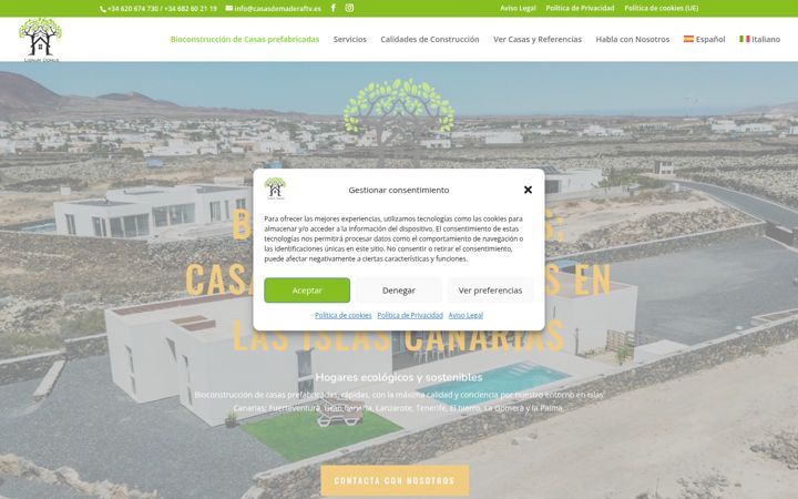 Screenshot of casasdemaderaftv.es