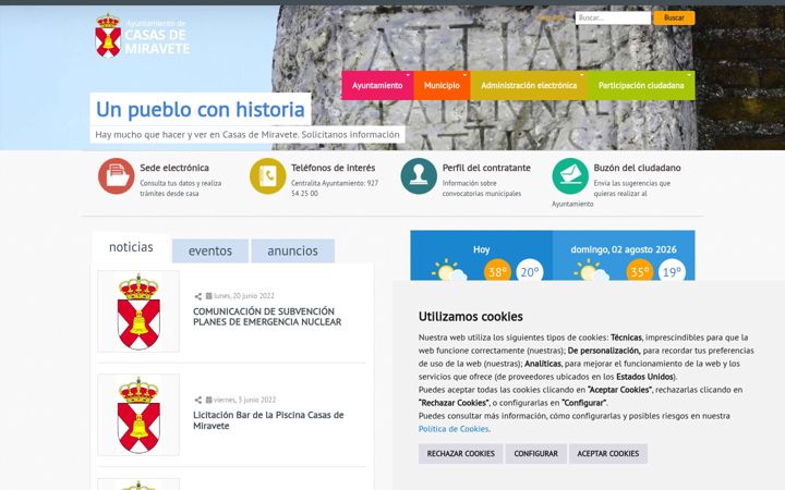Screenshot of casasdemiravete.es
