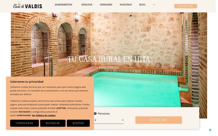 Screenshot of casasdevalois.com