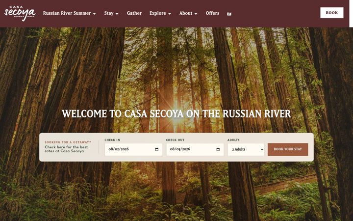 Screenshot of casasecoya.com