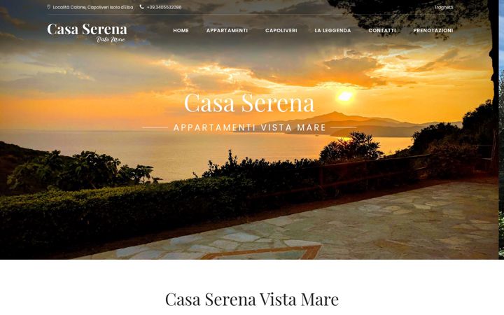 Screenshot of casaserenavistamare.com