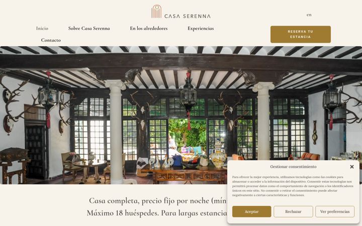 Screenshot of casaserenna.com