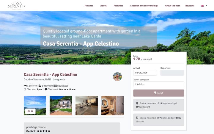 Screenshot of casaserentia.com