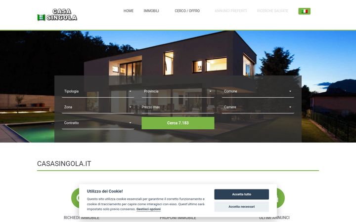 Screenshot of casasingola.it