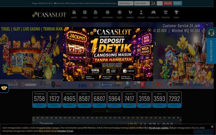 Screenshot of casaslotpg.com