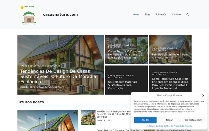 Screenshot of casasnature.com