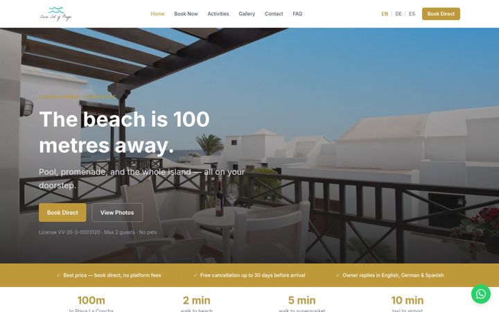 Screenshot of casasolyplaya.eu