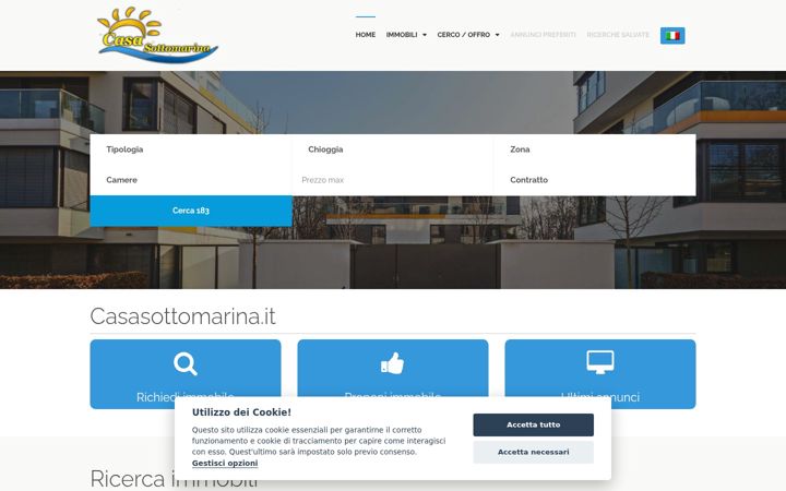 Screenshot of casasottomarina.it