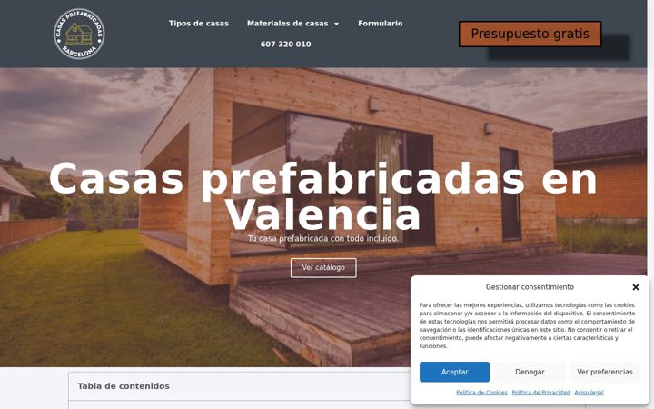 Screenshot of casasprefabricadasvalencia.es