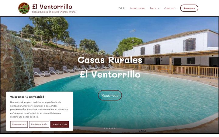 Screenshot of casasruraleselventorrillo.es