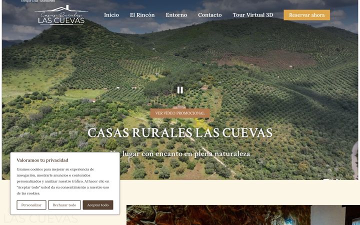 Screenshot of casasruraleslascuevas.com