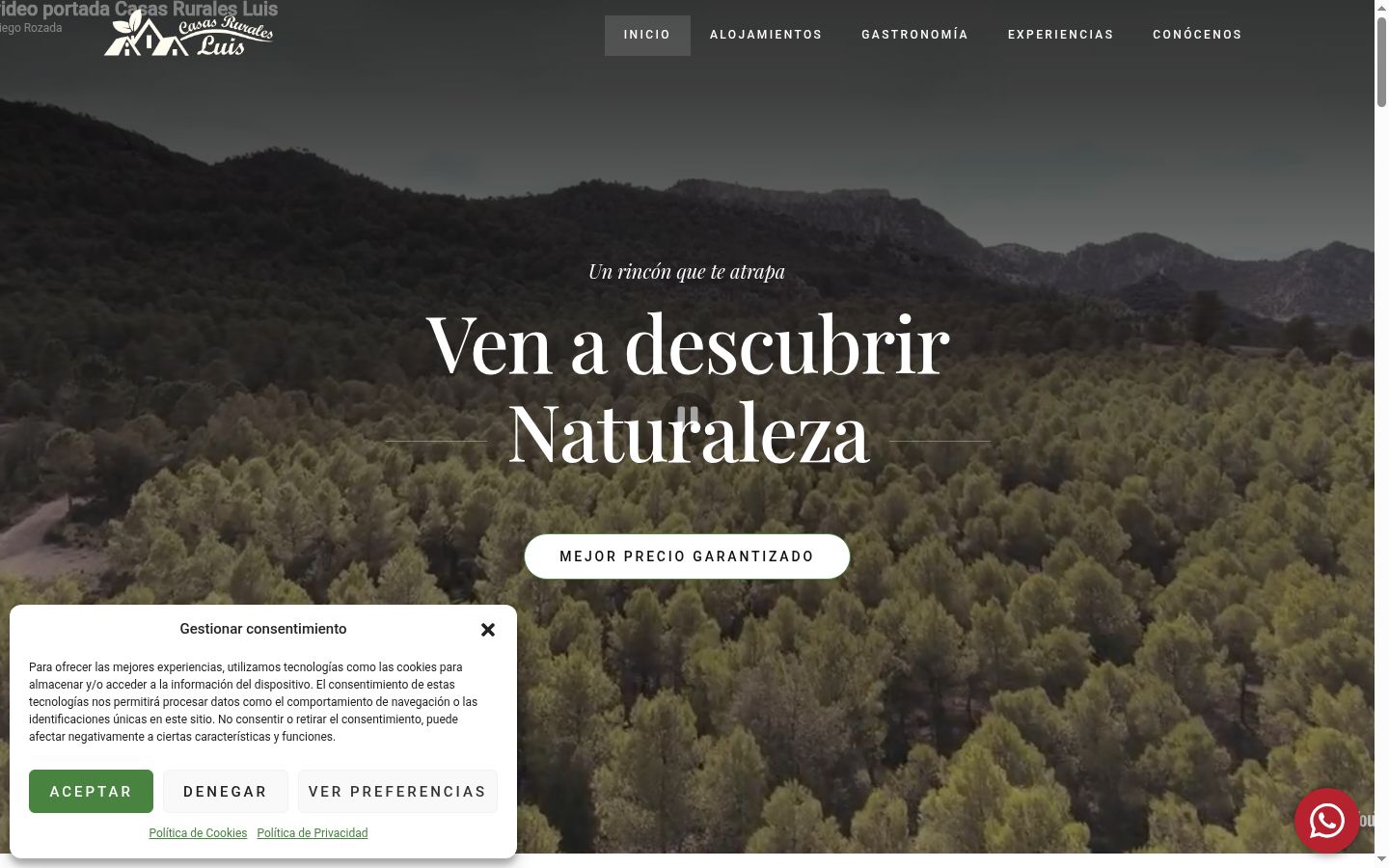 Screenshot of the consent banner shown before any interaction