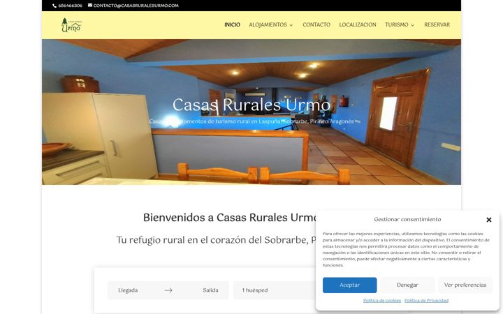Screenshot of casasruralesurmo.com