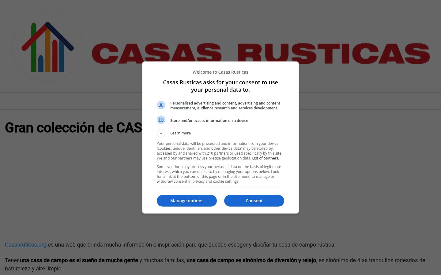 Capture d'écran de la bannière de consentement affichée avant toute interaction