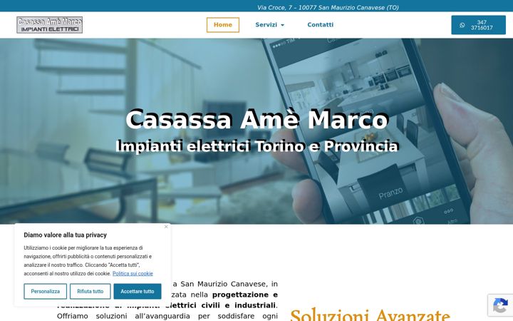 Screenshot of casassaimpianti.it