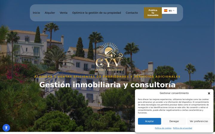 Screenshot of casasyvacaciones.com