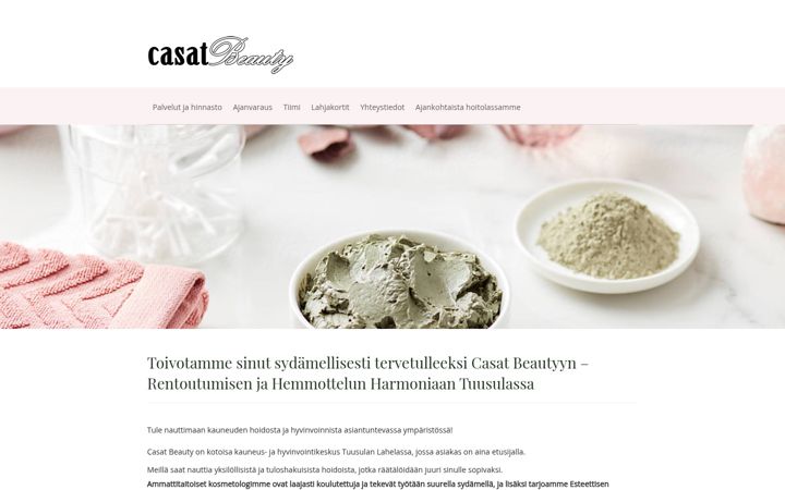 Screenshot of casatbeauty.fi