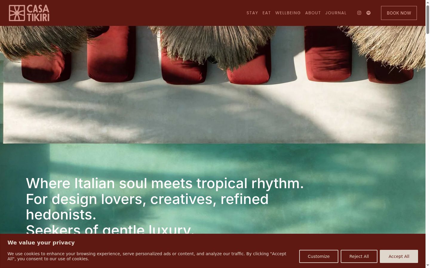 Screenshot of the consent banner shown before any interaction