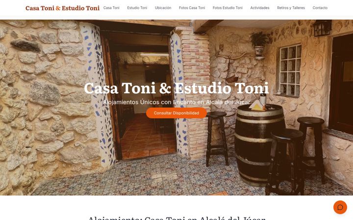 Screenshot of casatonialcaladeljucar.com