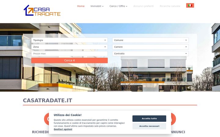 Screenshot of casatradate.it