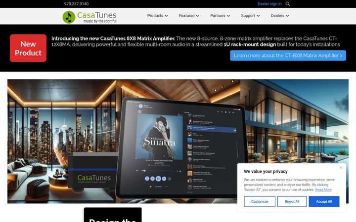 Screenshot of casatunes.com