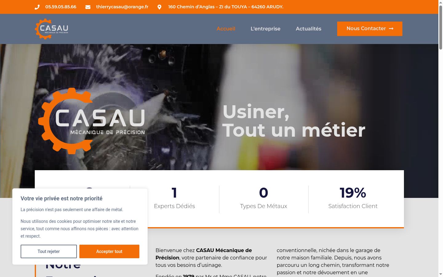 Screenshot des Einwilligungsbanners vor jeglicher Interaktion