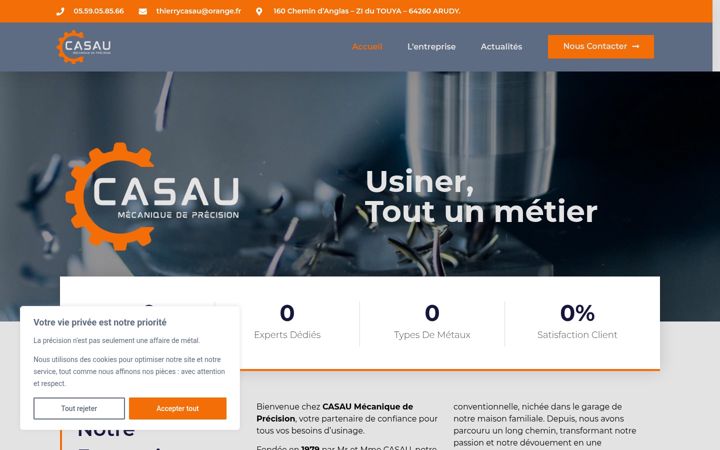 Screenshot του casau-usinage.fr