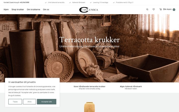 Screenshot of casaunica.dk