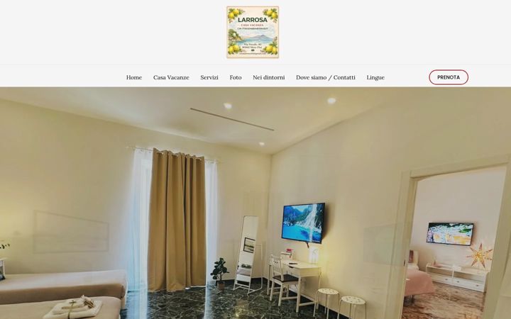 Screenshot of casavacanzalarrosa.it