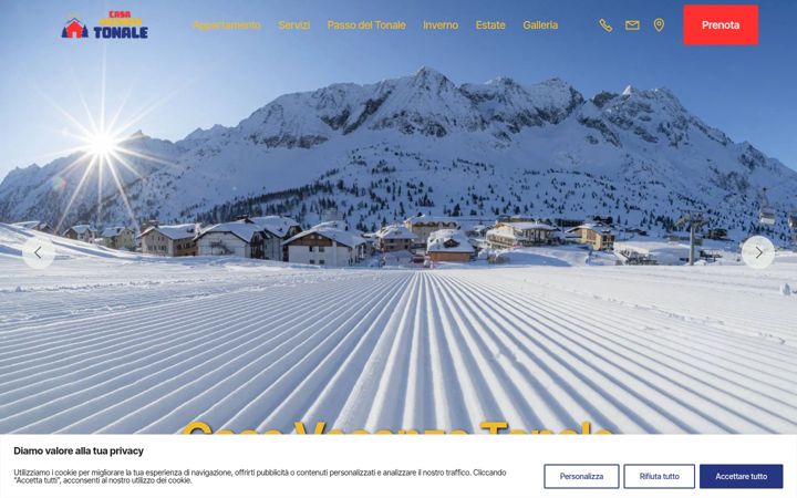Screenshot of casavacanzatonale.it