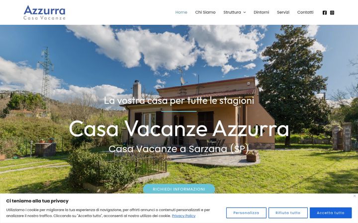 Skærmbillede af casavacanzeazzurra.it
