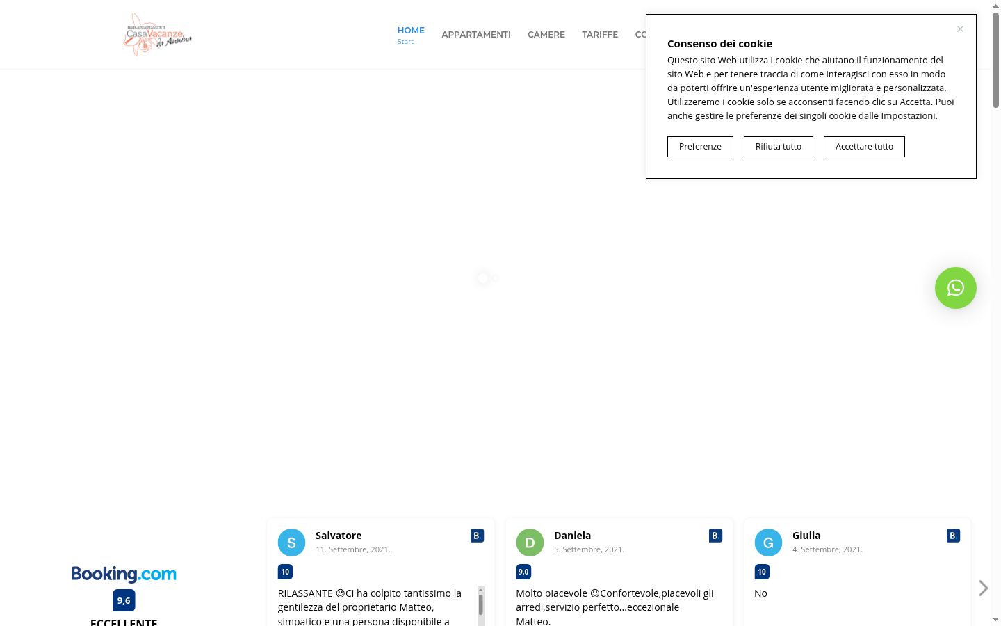 Capture d'écran de la bannière de consentement affichée avant toute interaction