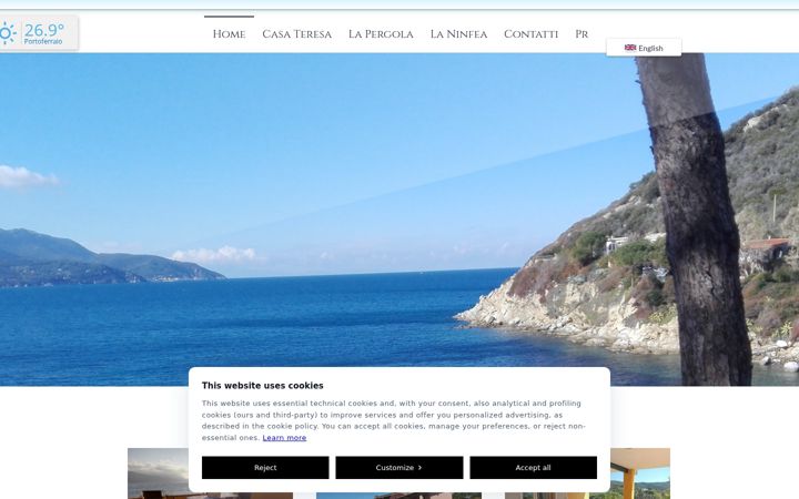 Screenshot of casavacanzelba.it