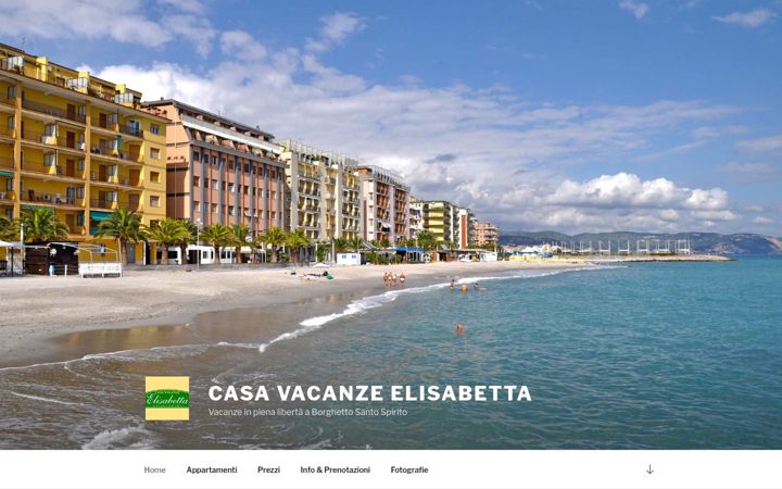 Screenshot of casavacanzelisabetta.it