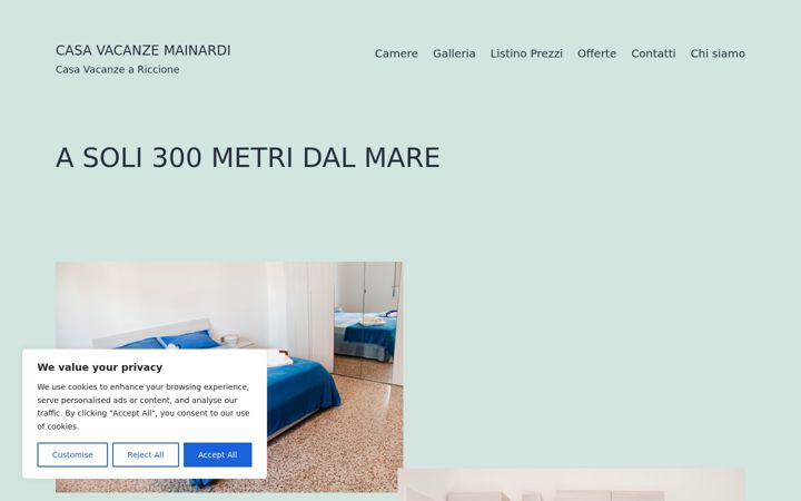 Skærmbillede af casavacanzemainardi.it