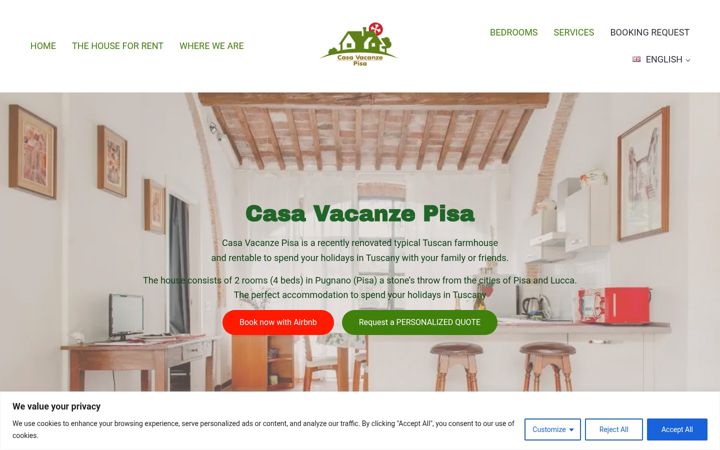 Screenshot of casavacanzepisa.it