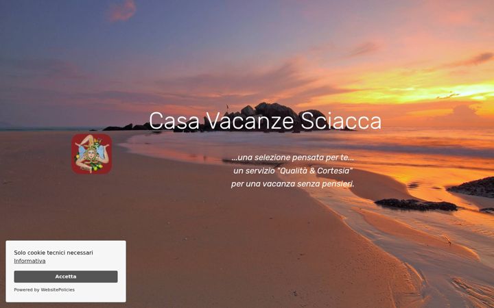 Screenshot of casavacanzesciacca.com