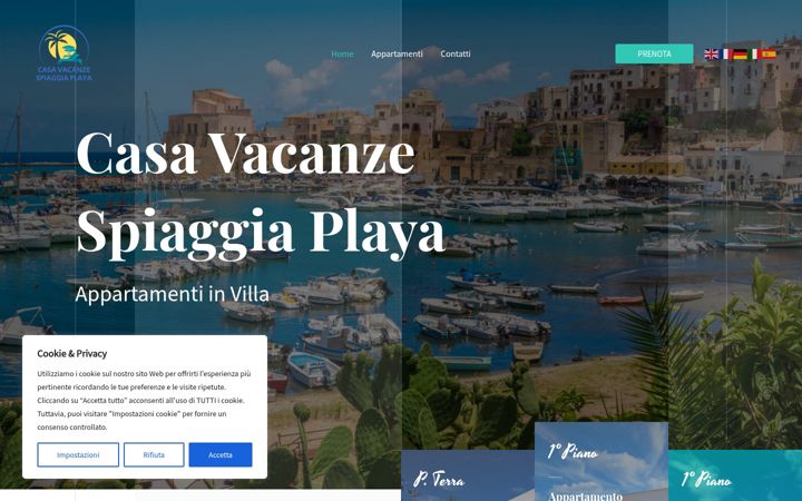 Screenshot of casavacanzespiaggiaplaya.it