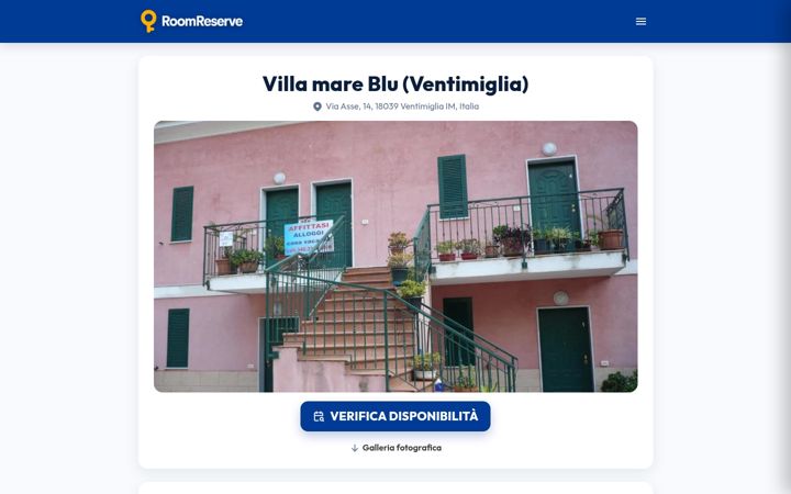 Screenshot of casavacanzeventimiglia.it