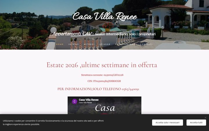Screenshot of casavillarenee.it