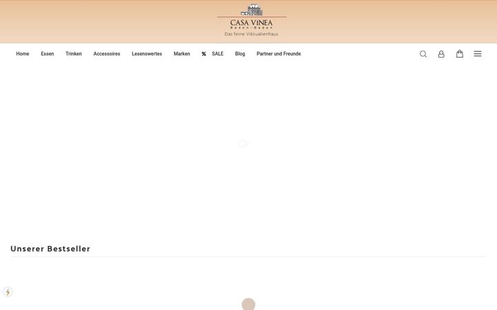 Screenshot von casavinea.de
