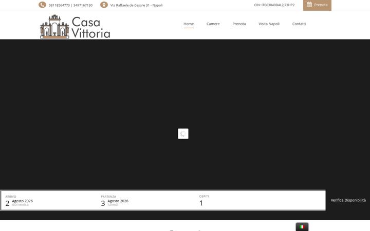 Screenshot of casavittoria-napoli.it